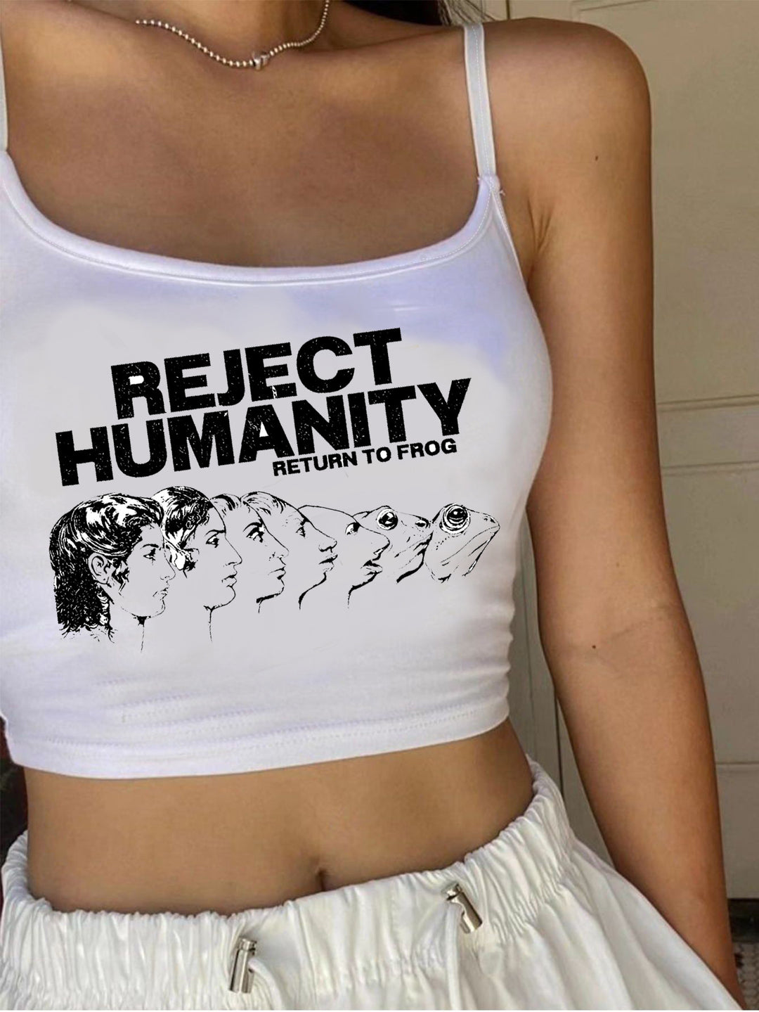 Damen Bandeau-Oberteil mit kreativem Grafikdruck Drune