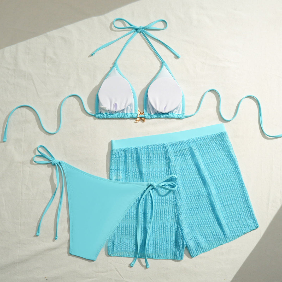 Damen Bikini-Set mit verstellbarem Oberteil und komfortablem Hosenrock Drune
