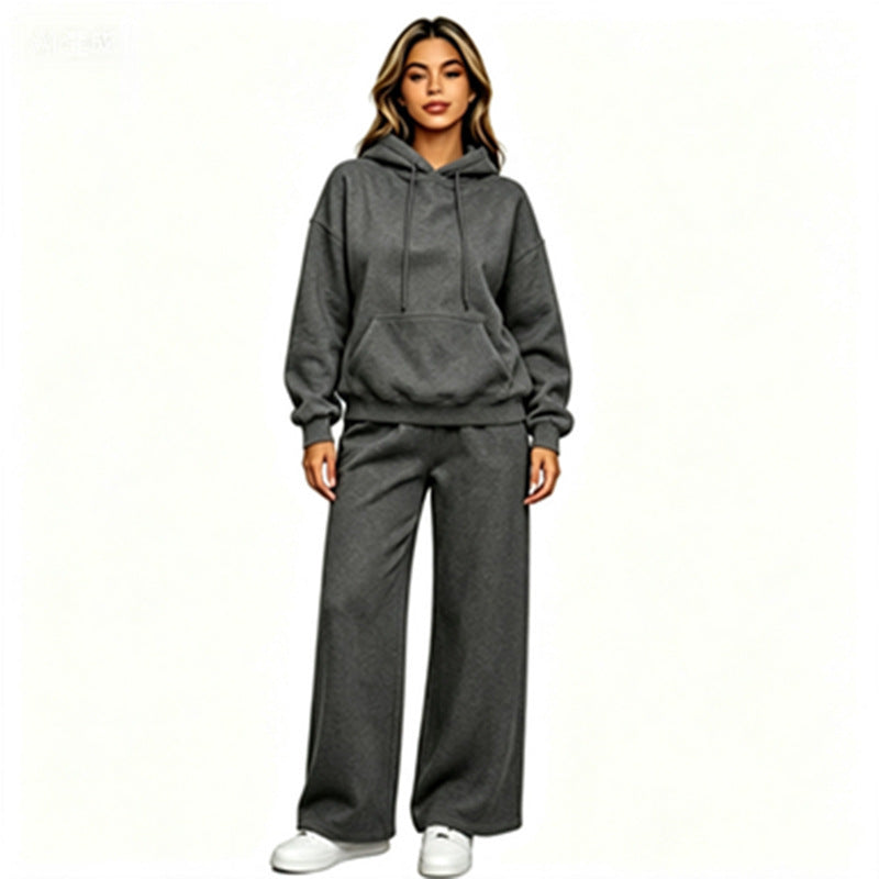 Damen Bequemer Oversized Hoodie mit weiten Jogginghosen Drune