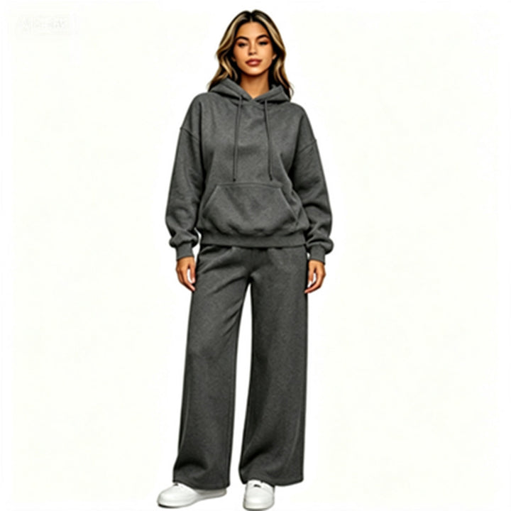 Damen Bequemer Oversized Hoodie mit weiten Jogginghosen Drune