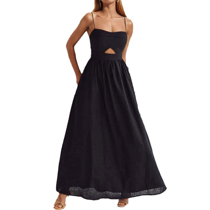 Damen Maxikleid mit schickem Cut-Out-Design und trägerlosem Oberteil Drune