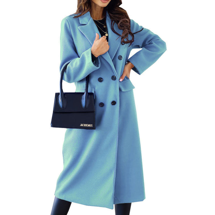 Damen Elegante und modische Wollmantel Drune
