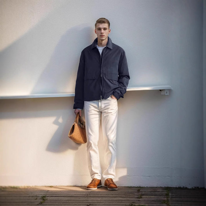 Herren leichte Freizeitjacke mit praktischen Taschen Drune