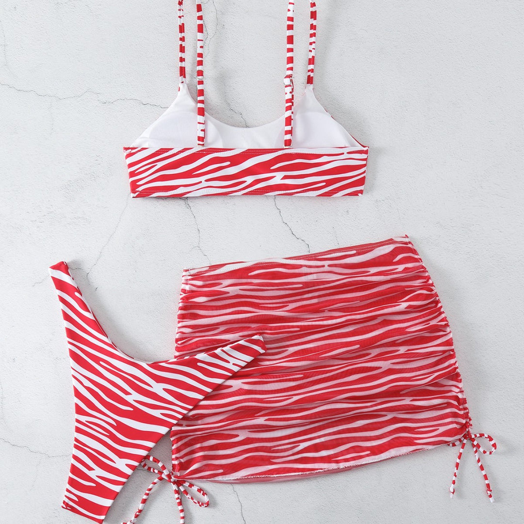 Damen Bikini Set mit verspieltem Rock Drune