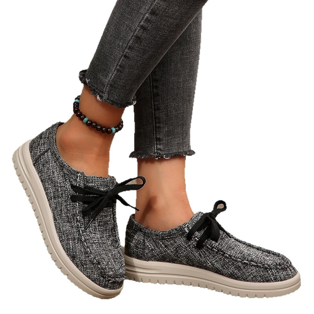 Damen Bequeme Schnürschuhe aus hochwertigem Textil Drune