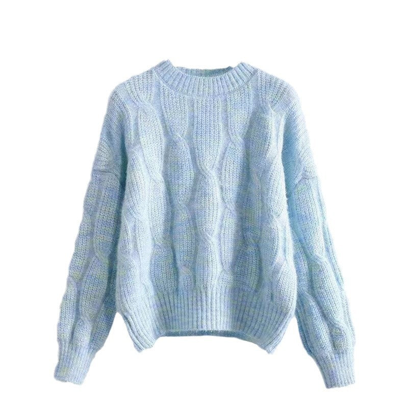 Damen Grobstrickpullover mit innovativem Wellenmuster Drune