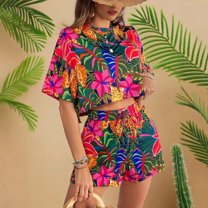 Damen Sommerliches Kurzarm-Set Drune