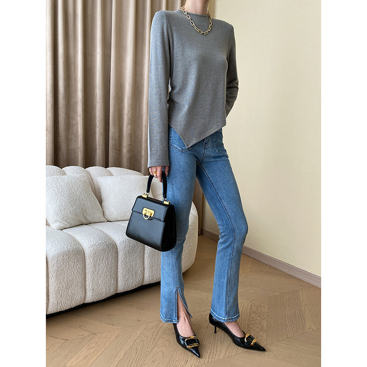 Damen Hochtaillierte Weitgeschnittene Jeans Drune