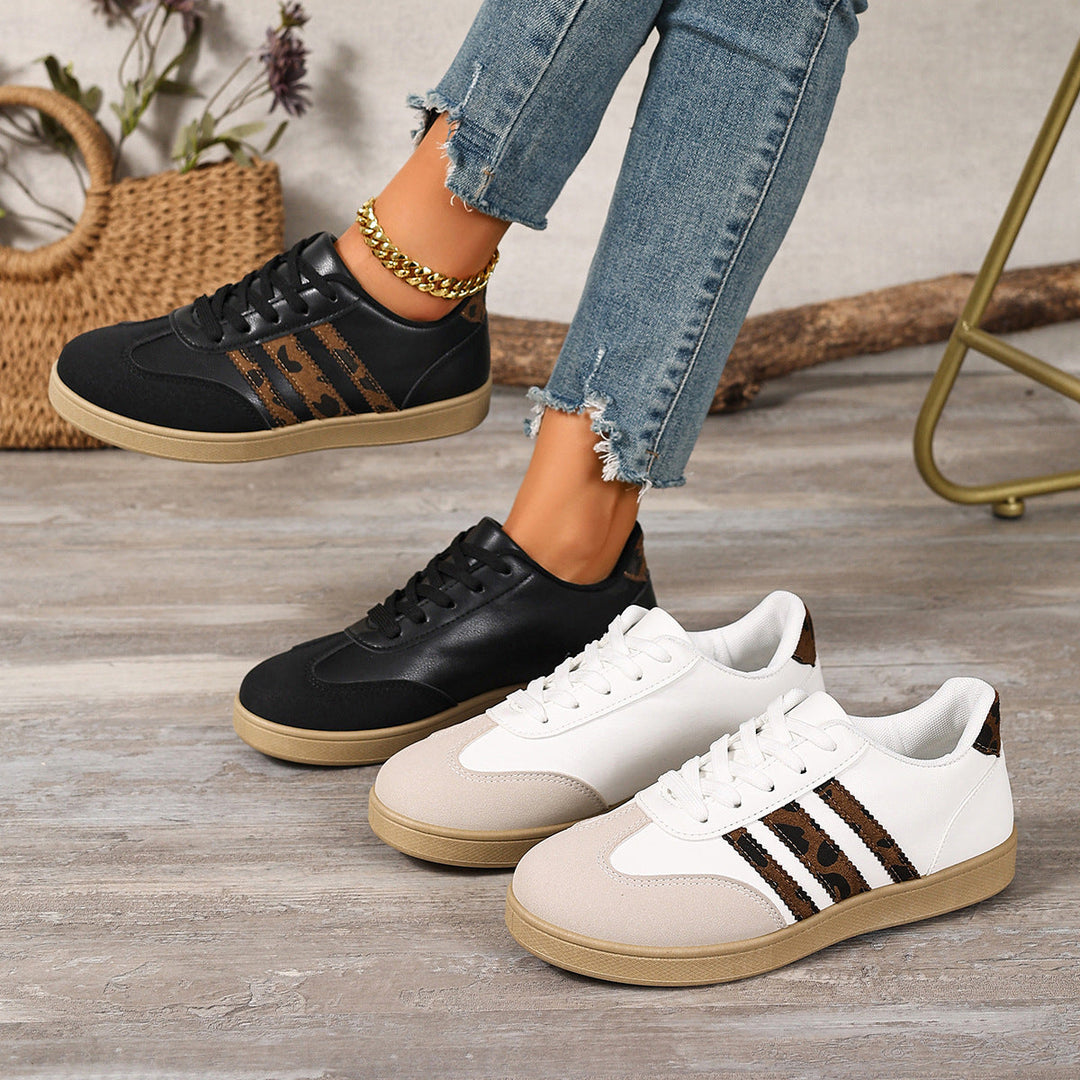 Damen Sneakers im trendigen Design mit Leopardenmuster und komfortablem Fußbett Drune