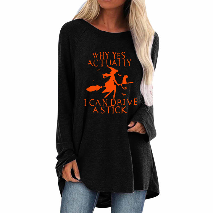 Damen Sweatshirt mit kreativem Halloween-Design und weiten Ärmeln Drune