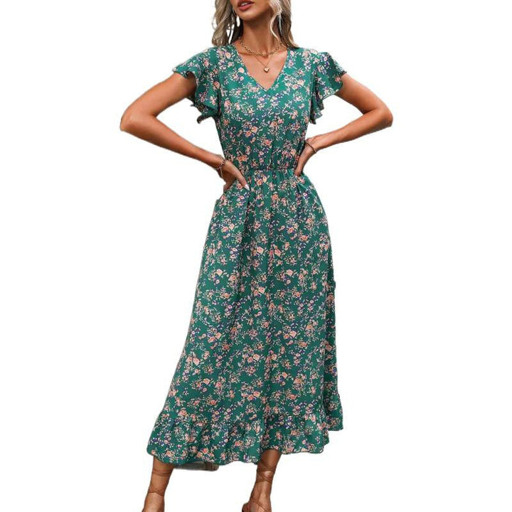 Damen Midikleid mit floralem Design Drune