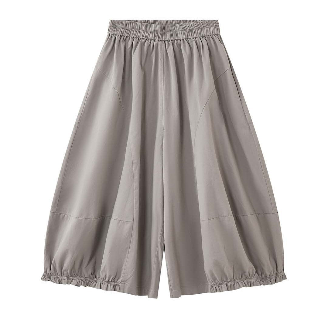 Damen Weite Balloon-Culotte-Hose mit elastischem Saum Drune