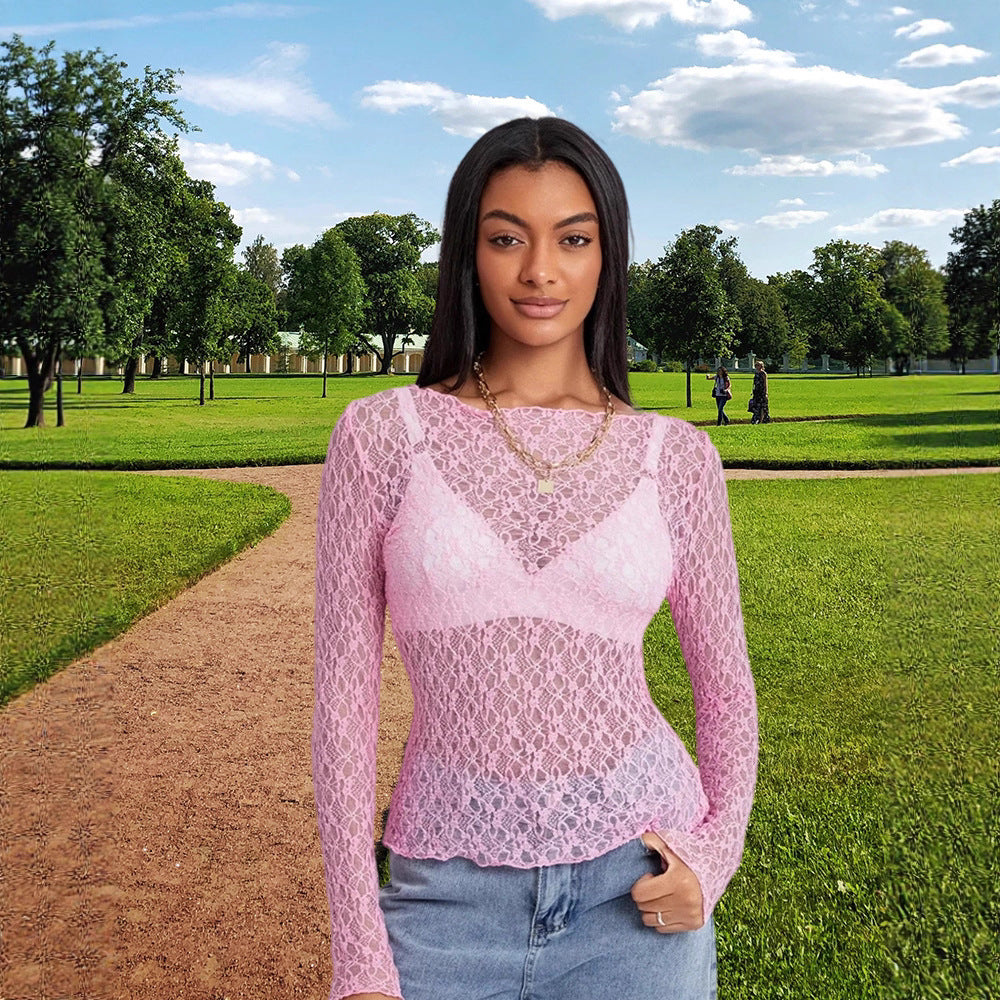 Damen Spitzenoberteil mit eleganter Passform und raffinierten Details Drune