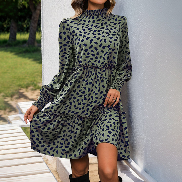 Damen Fließendes Kleid mit Rüschendetails Drune