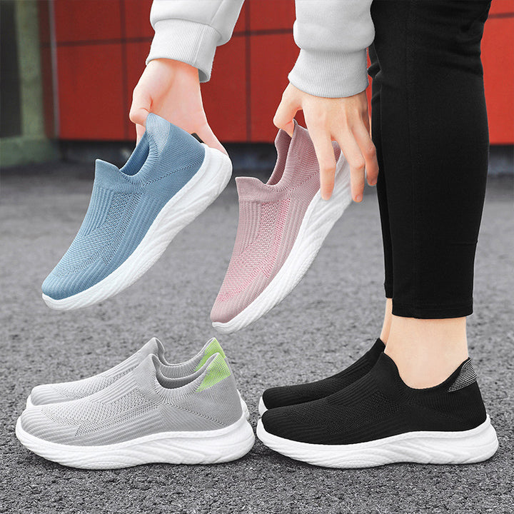 Damen nan nahtloser Strick-Sockensneaker mit extragel dämpfender Wave-EVA-Sohle Drune