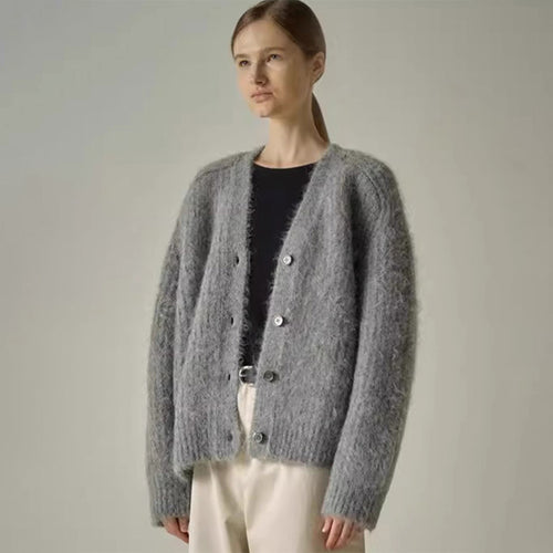 Damen Kuschelige Strickjacke Drune