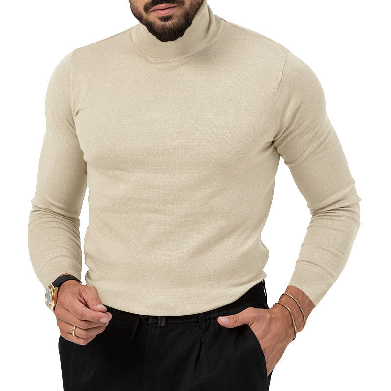 Herren Eleganter Rollkragenpullover aus weichem Strickstoff Drune