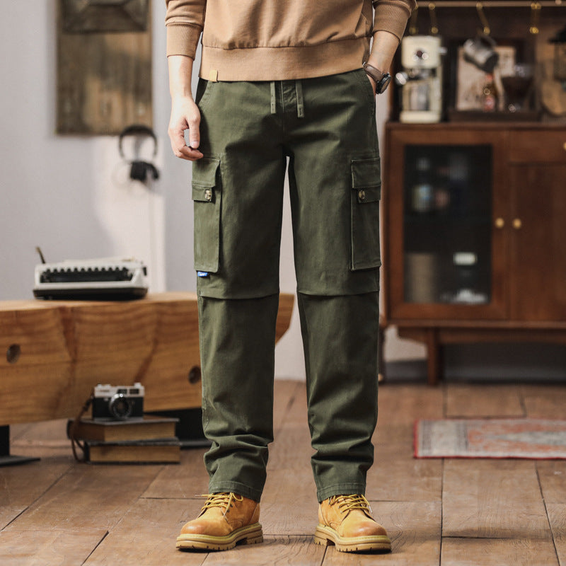 Herren Cargohose im Workwear‑Look mit verstärkten Kniepaneelen und Kordelbund Drune
