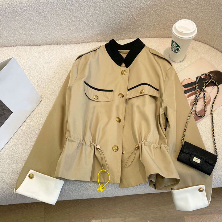 Damen Modische Jacke mit verschließbarer Front Drune