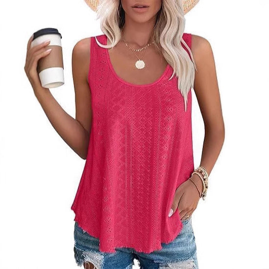 Damen Freizeit Leichte Ärmellose Top Drune