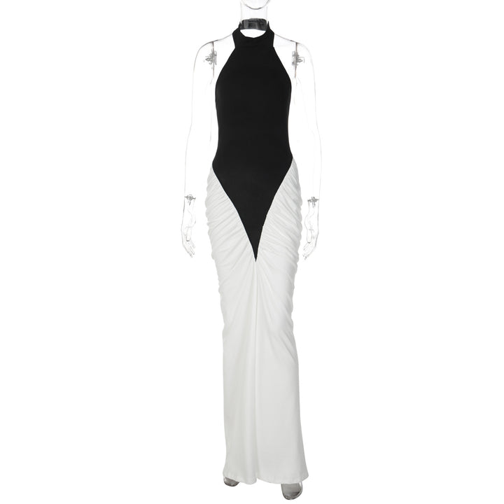 Damen Elegantes Kleid mit hochgeschlossenem Design und kunstvollen Drapierungen Drune