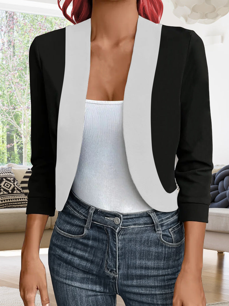 Damen Elegante Blazerjacke mit modernem Schnitt und Kontrastdetails Drune
