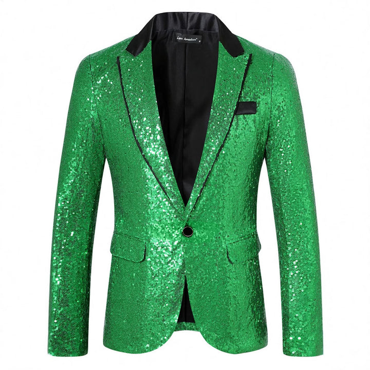Herren Glamouröser Paillettenblazer Drune