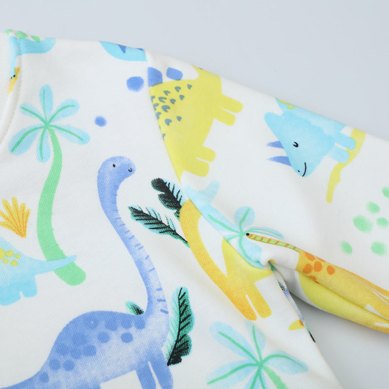 Kinder Sweatshirt mit buntem Dinosaurierdruck Drune