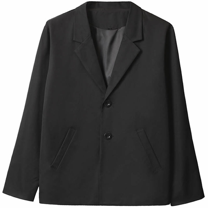 Herren Relaxed-Fit Baumwollmix Oversize-Sakko mit Zwei-Knopf-Verschluss Drune