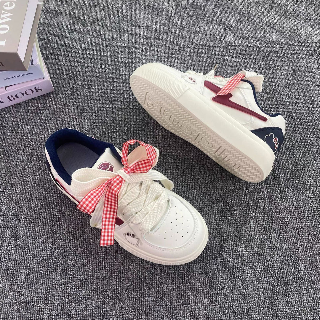 Damen Sneakers mit süßem Tierdesign und flauschigen Details Drune