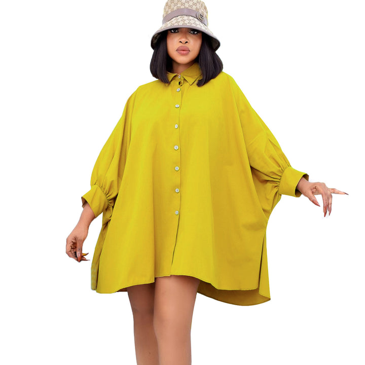 Damen Bluse mit oversized Schnitt und eleganten Knöpfen Drune