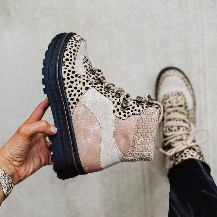Drune | Stiefeletten Mit Wildlederdetails - Leopardenmuster