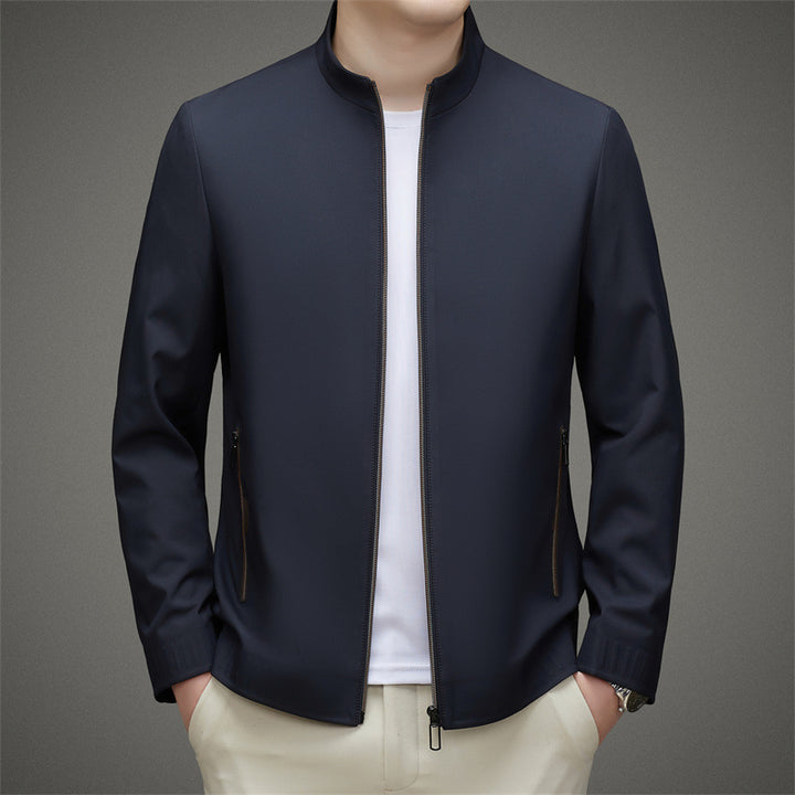 Herren leichte Übergangsjacke mit modernem Stehkragen und praktischen Reißverschlusstaschen Drune