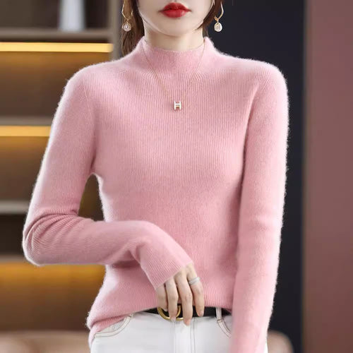 Damen Schmaler Kurzrollkragenpullover in kuscheliger Kaschmir‑Optik mit feiner Rippenstruktur Drune