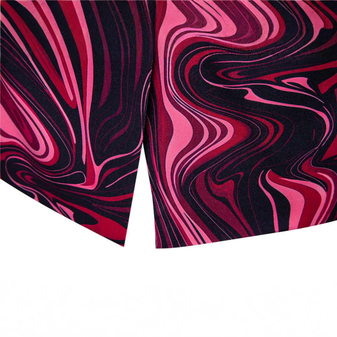 Herren Zweiteiliges Statement-Sakko und Anzughose mit psychedelischem Swirl-Print Drune