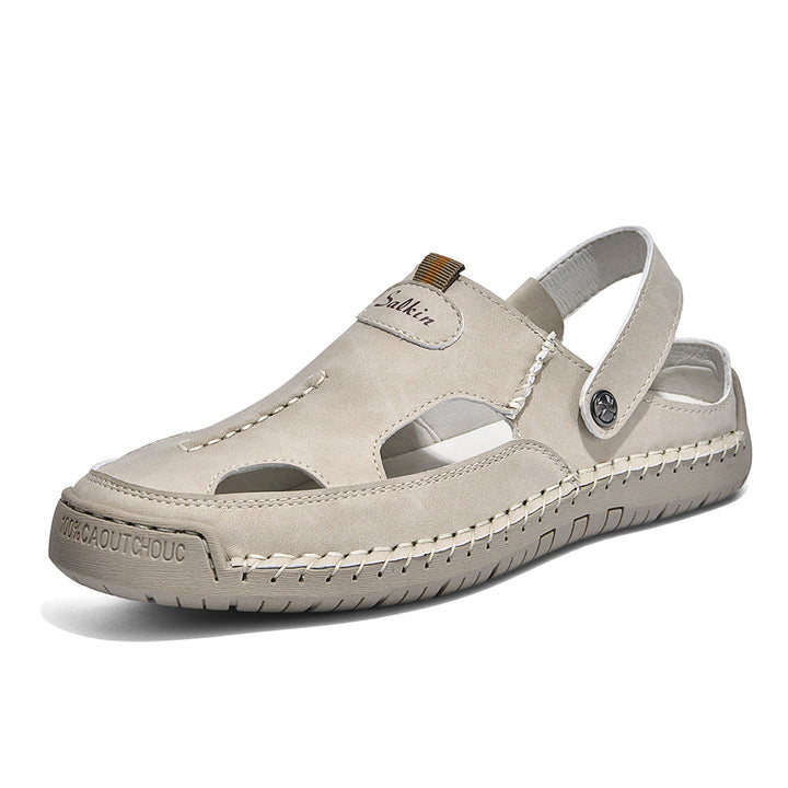 Herren luftige Leder-Sandalen mit verstellbarem Riemen Drune