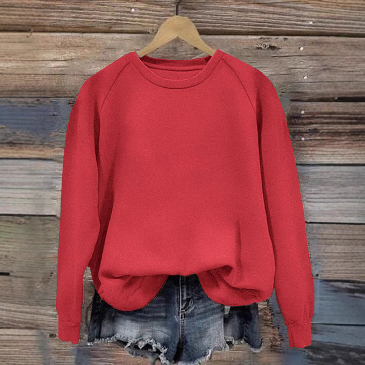 Damen Oversize Sweatshirt mit Raglanärmeln und elastischem Saum Drune
