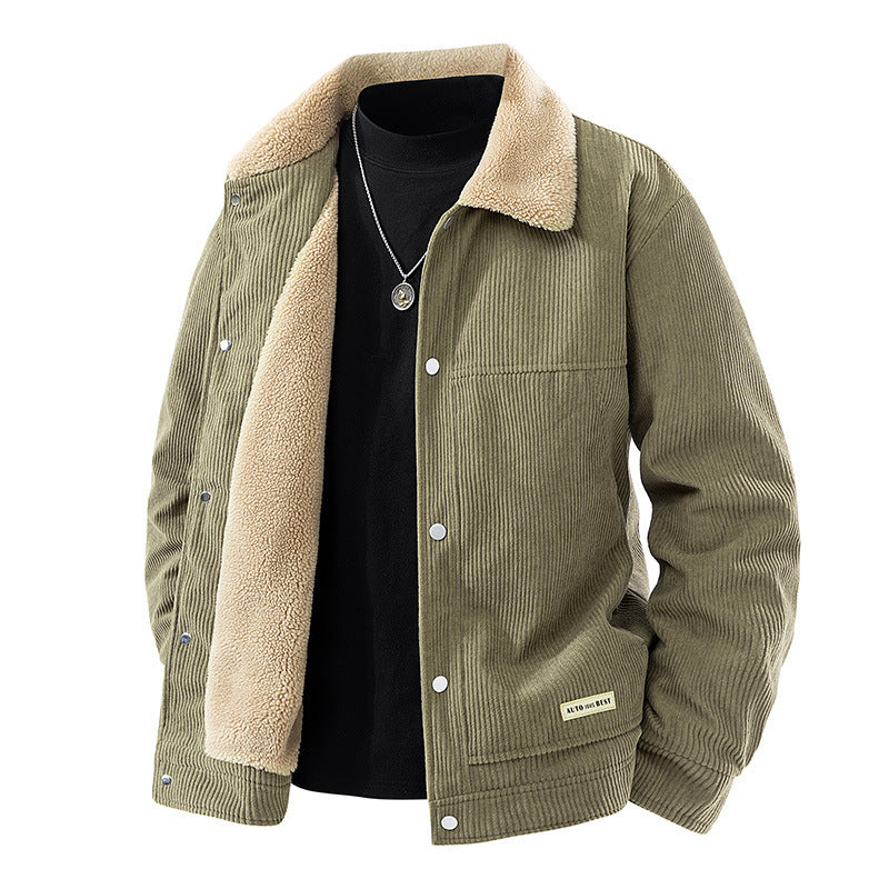 Herren Warme Cordjacke Drune