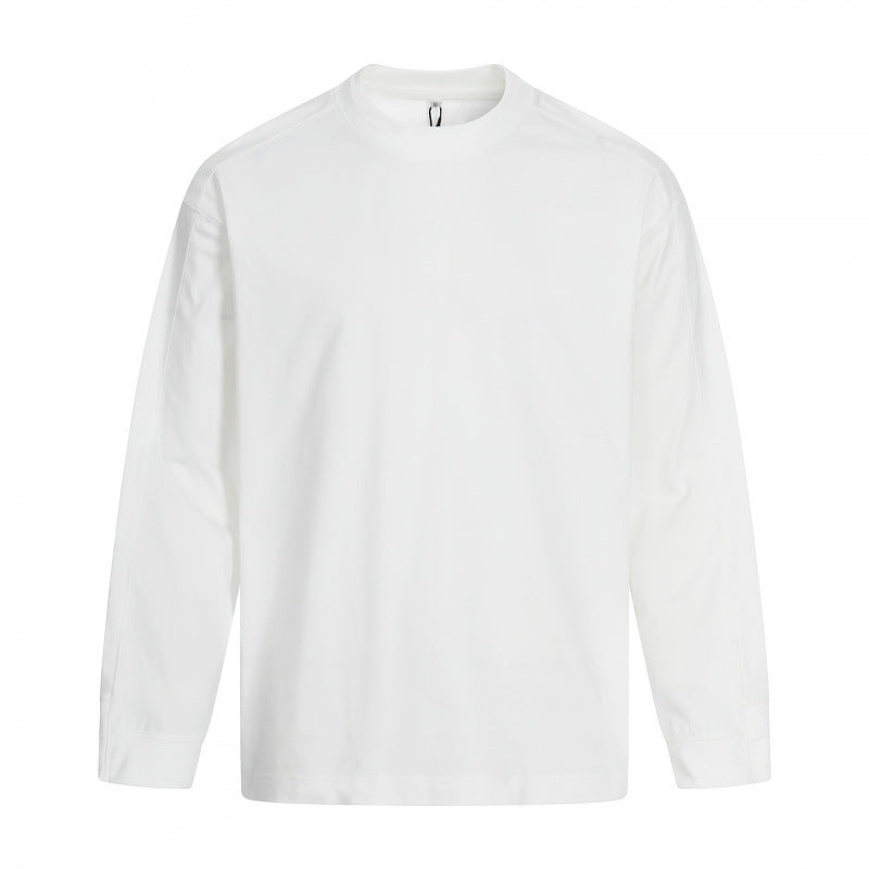 Unisex Langärmeliges Oversize-Basic-Shirt mit Rundhalsausschnitt Drune