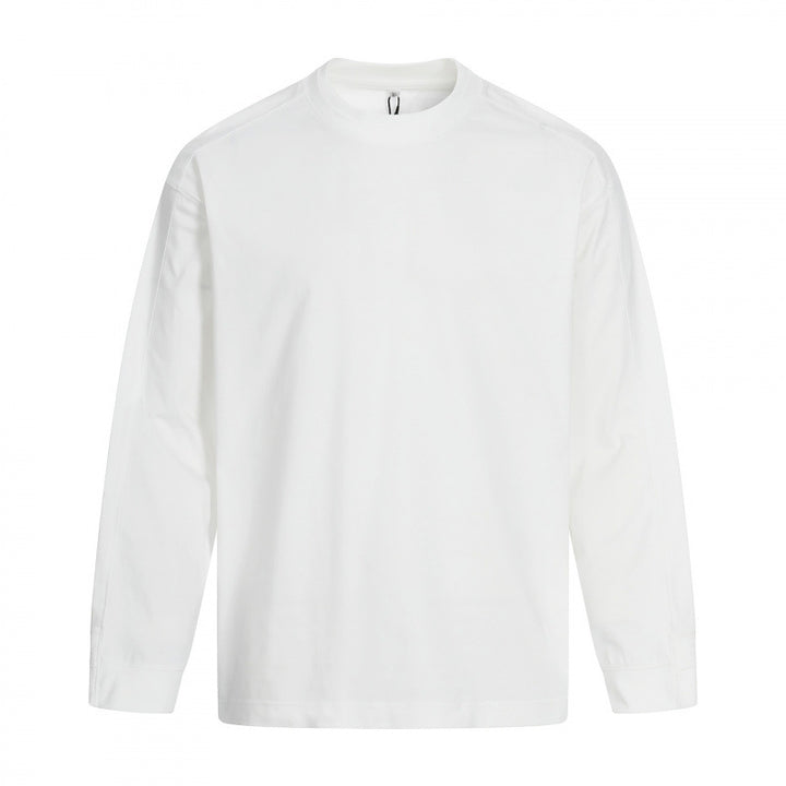 Unisex Langärmeliges Oversize-Basic-Shirt mit Rundhalsausschnitt Drune