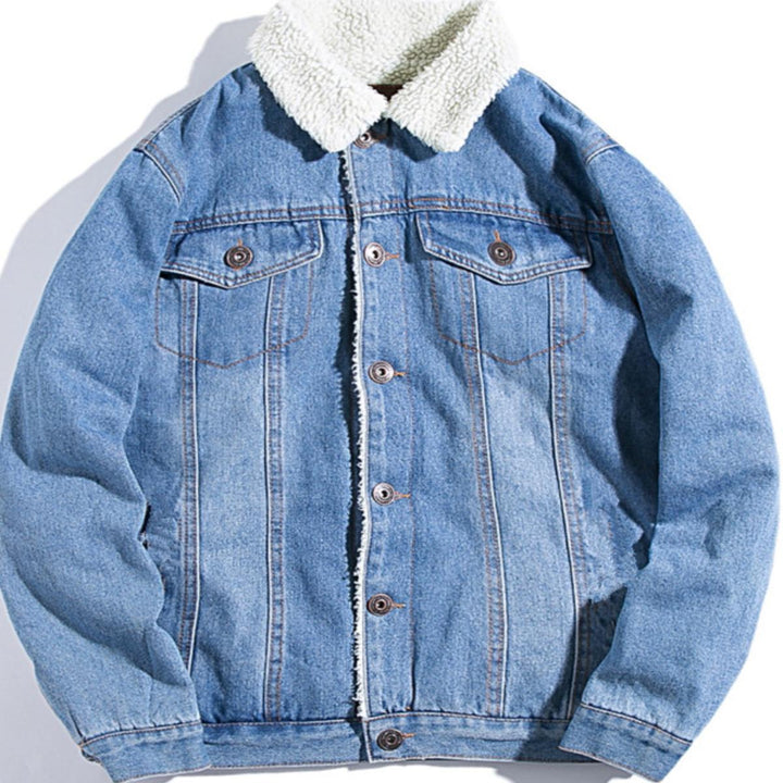 Herren Denimjacke mit Fleece-Futter Drune