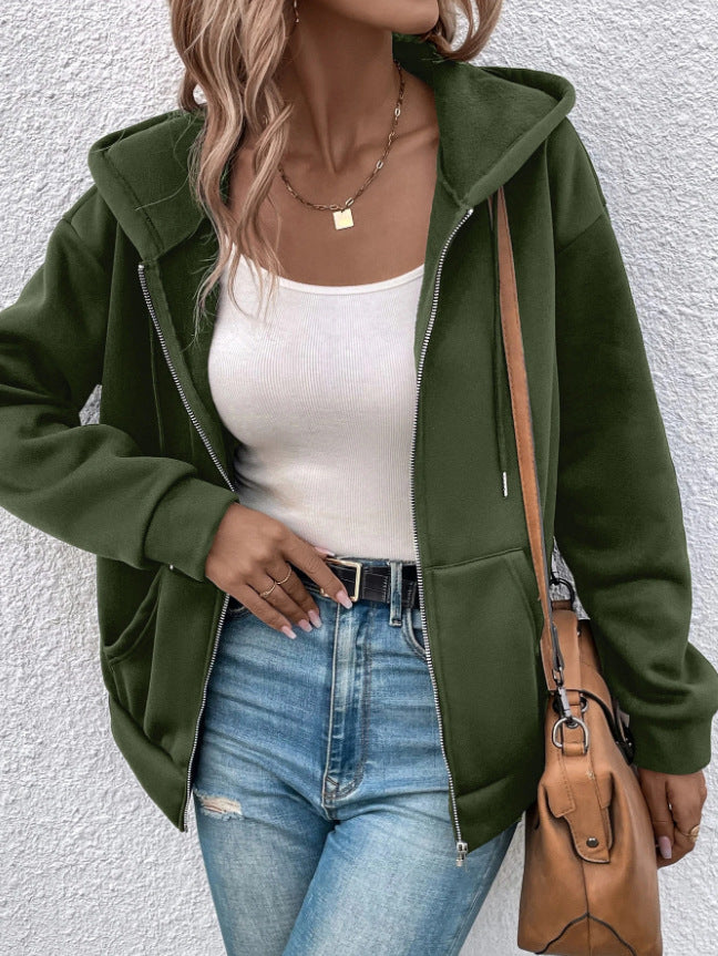 Damen Gemütliche Kapuzenjacke Drune