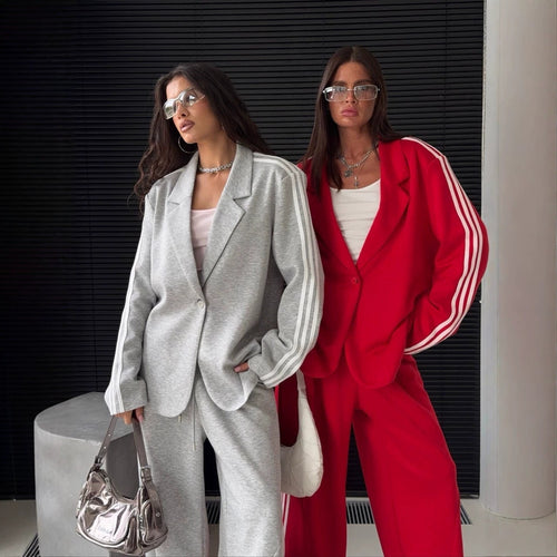 Damen Sweatblazer und Oversize-Jogginghose Drune