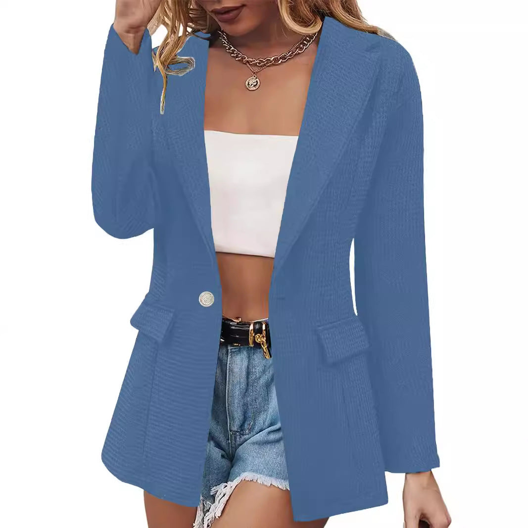 Damen Klassiker Eleganter Blazer Drune
