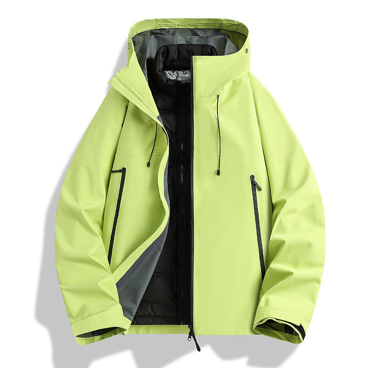 Herren Wasserdichte Softshell-Outdoorjacke mit verstellbarer Kapuze und atmungsaktiver Membran Drune