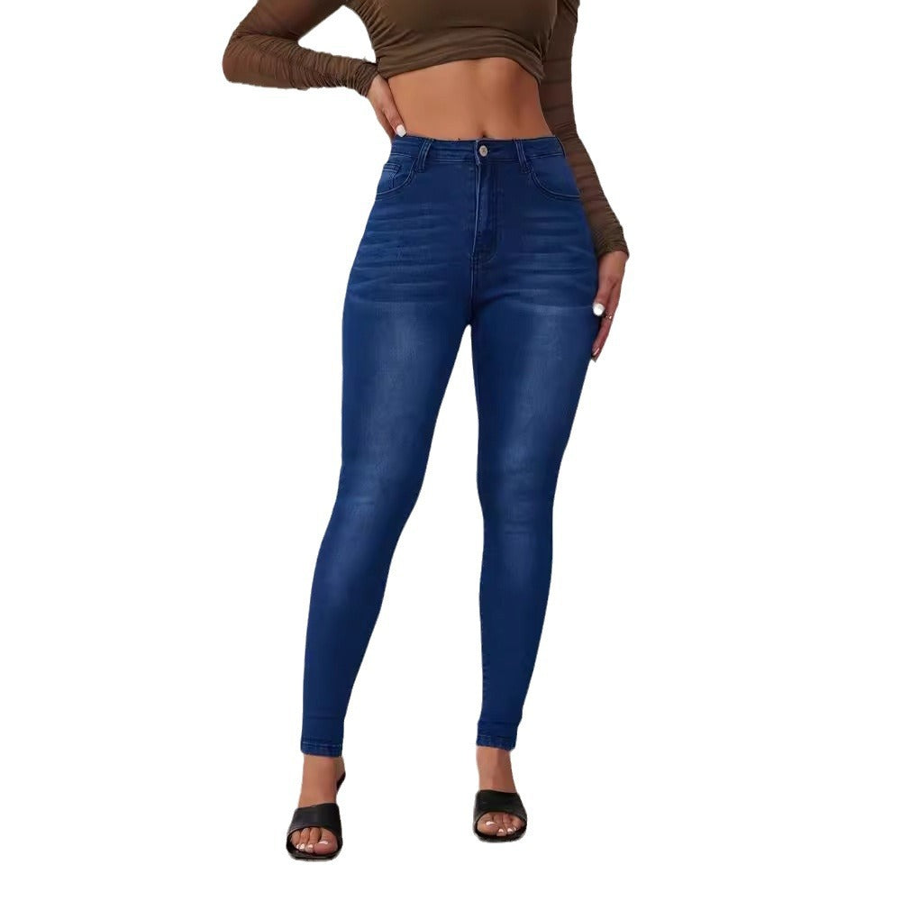 Damen Skinny-Jeans mit hohem Bund und figurbetonter Passform Drune
