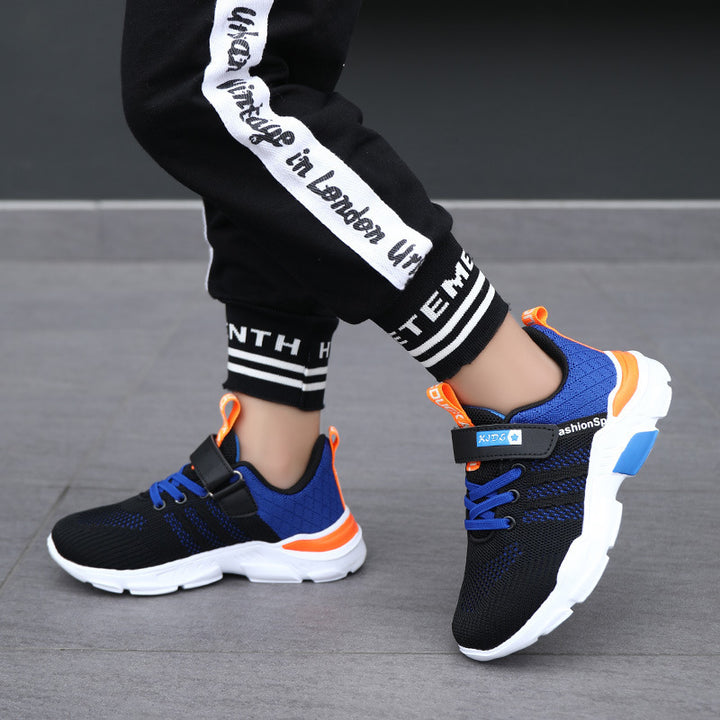 Unisex Kinder-Sneaker mit atmungsaktivem Strickschaft und Klettverschluss Drune
