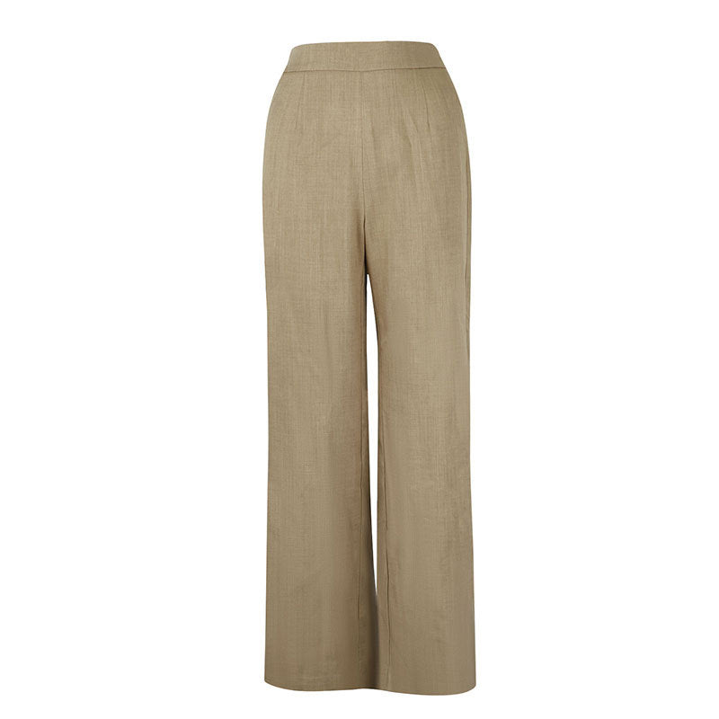 Damen Elegante Palazzo-Hose mit hohem Bund und schickem Schnitt Drune