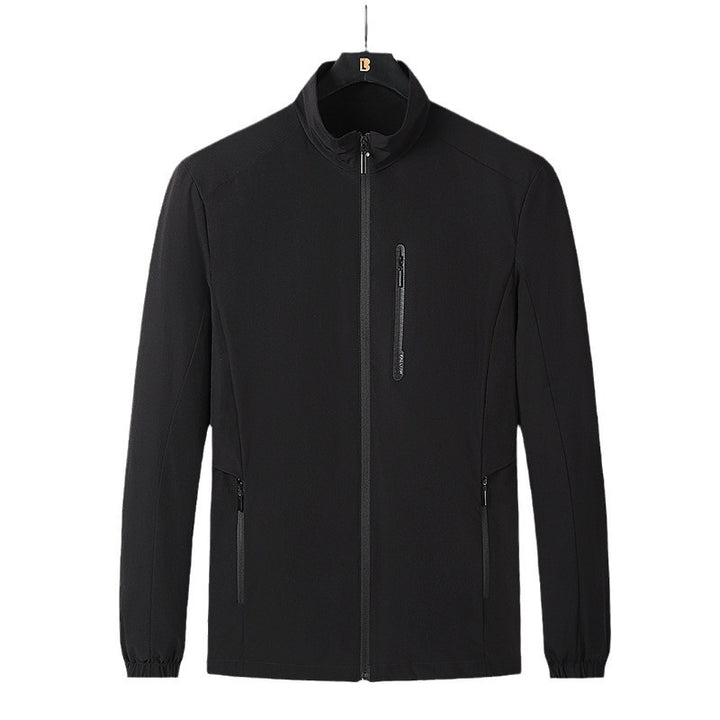 Herren Leichte Softshell-Jacke mit Stehkragen, wind- und wasserabweisender Oberfläche sowie Reißverschlusstaschen Drune