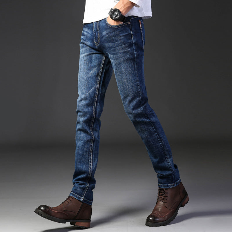 Herren schmal geschnittene Jeans mit angenehmem Stretch-Anteil und modernen Details Drune